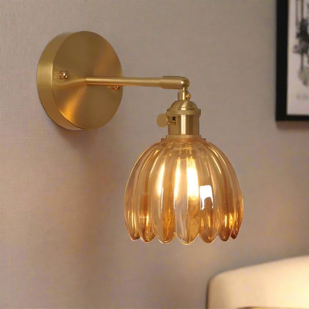 Tulip Wall Light | Vintage Style E27 For Living Room Bedroom Hallway