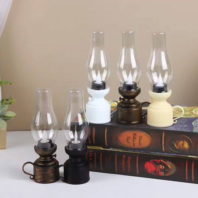 Retro Oil Lamp Table Lantern | Warm Ambient Lighting