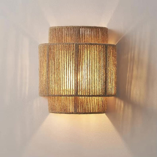 Woven Wall Lamp Sconce | Indoor Ambient Light