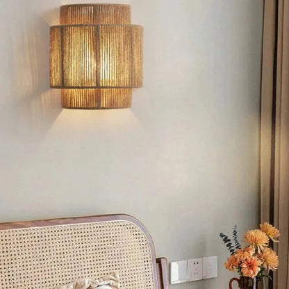 Woven Wall Lamp Sconce | Indoor Ambient Light