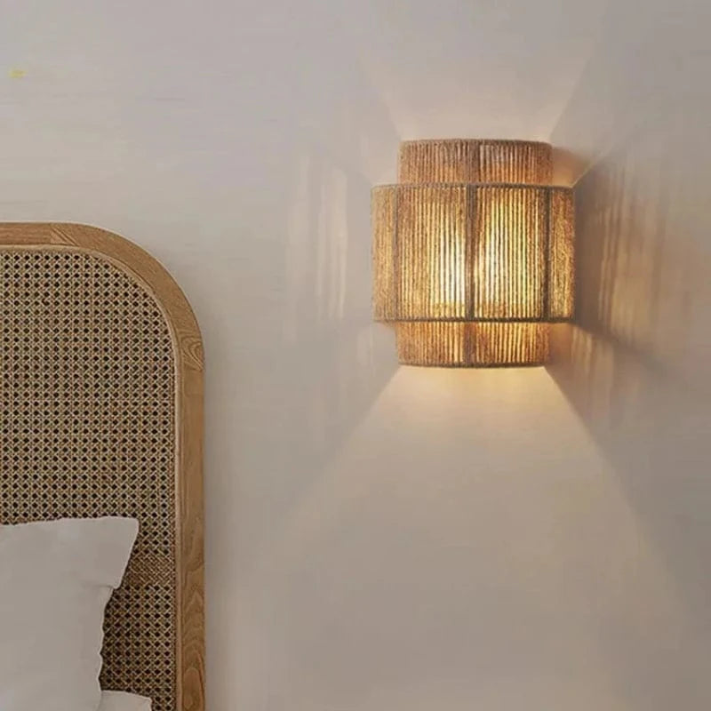 Woven Wall Lamp Sconce | Indoor Ambient Light