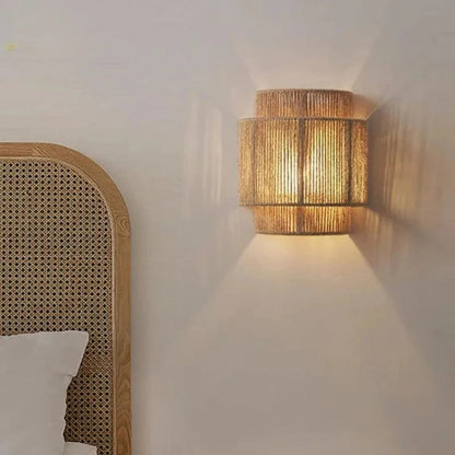 Woven Wall Lamp Sconce | Indoor Ambient Light