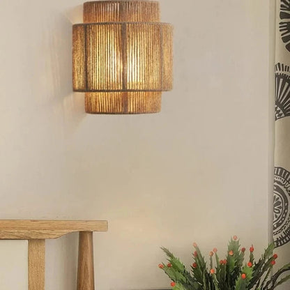 Woven Wall Lamp Sconce | Indoor Ambient Light