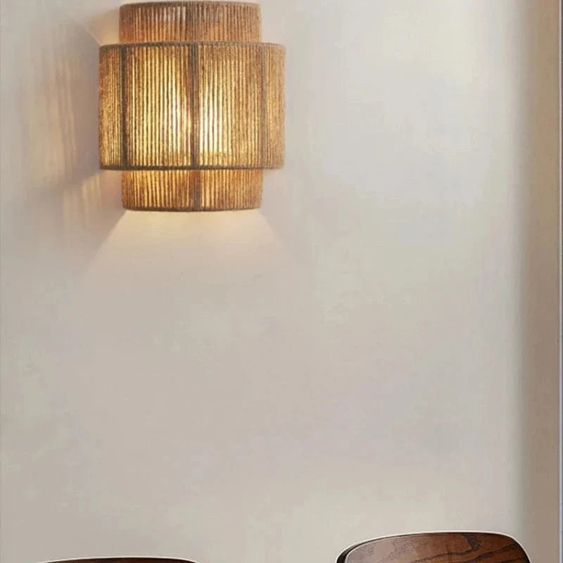 Woven Wall Lamp Sconce | Indoor Ambient Light