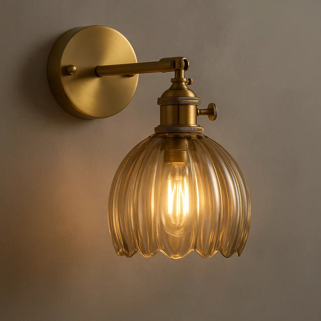 Retro Wall Light | Tulip Shade Sconce For Bedroom Hallway