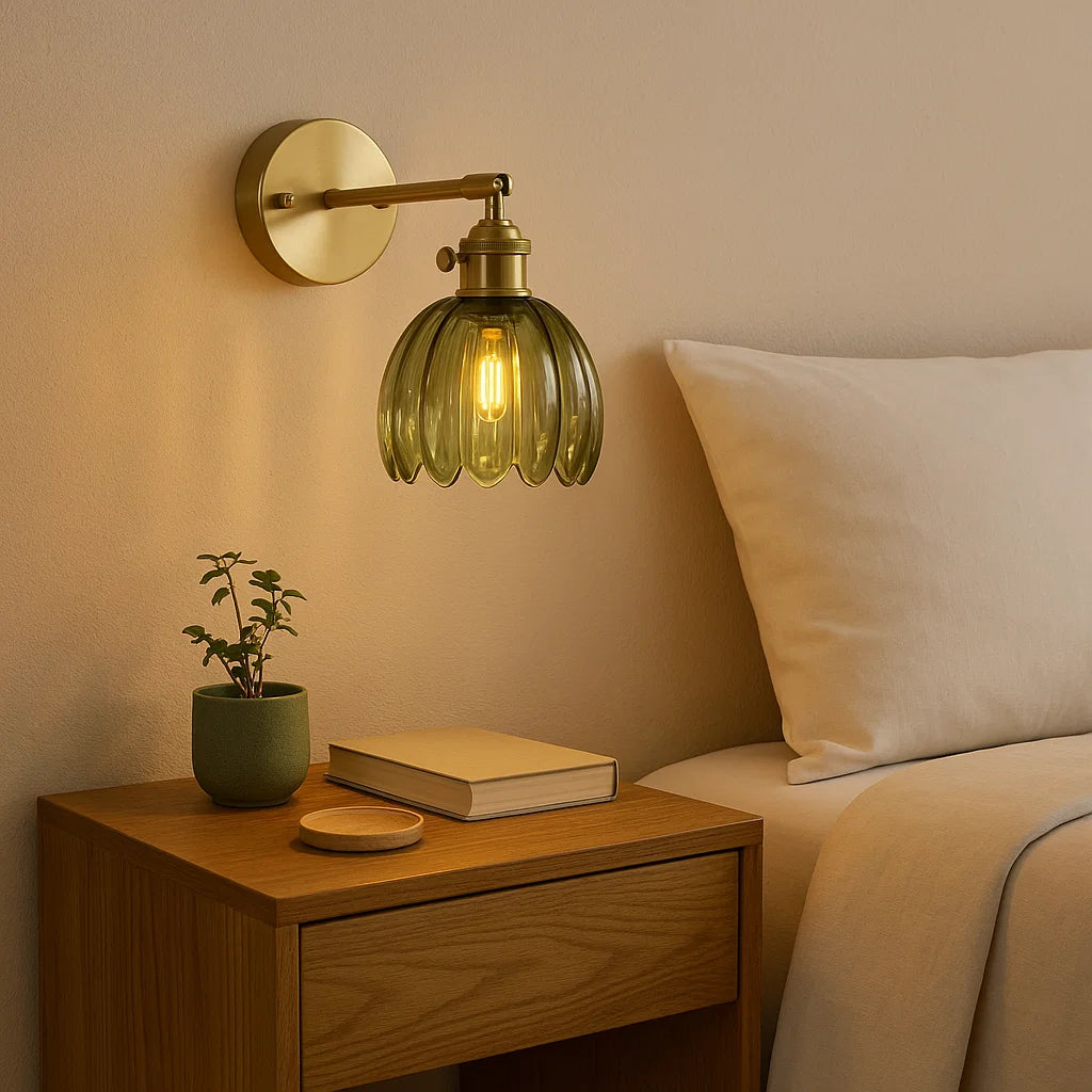 Retro Wall Light | Tulip Shade Sconce For Bedroom Hallway