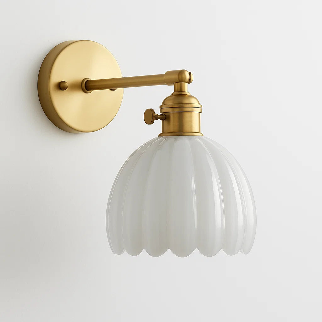 Retro Wall Light | Tulip Shade Sconce For Bedroom Hallway