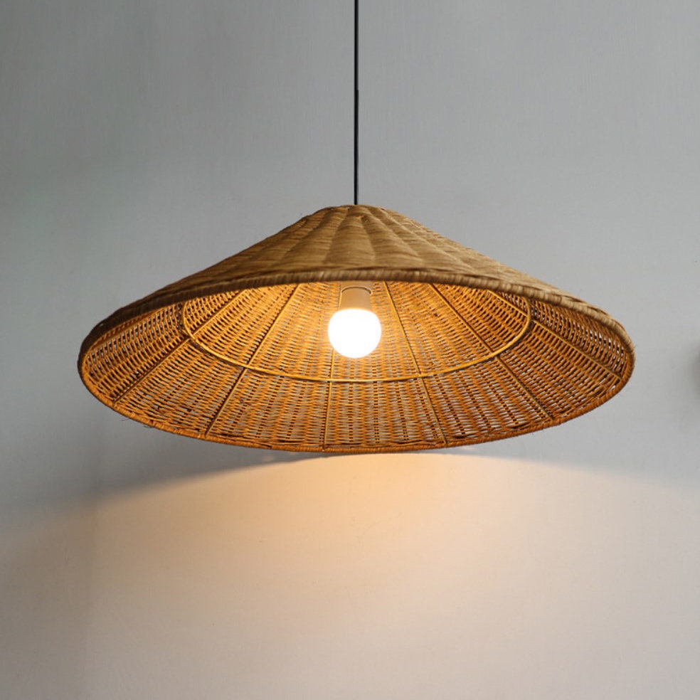 Pendant Light | Rustic Boho Woven Shade