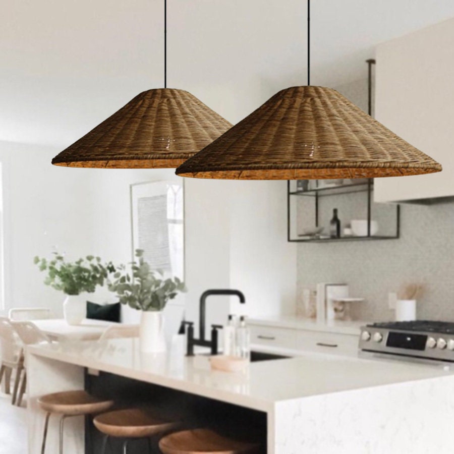 Pendant Light | Rustic Boho Woven Shade