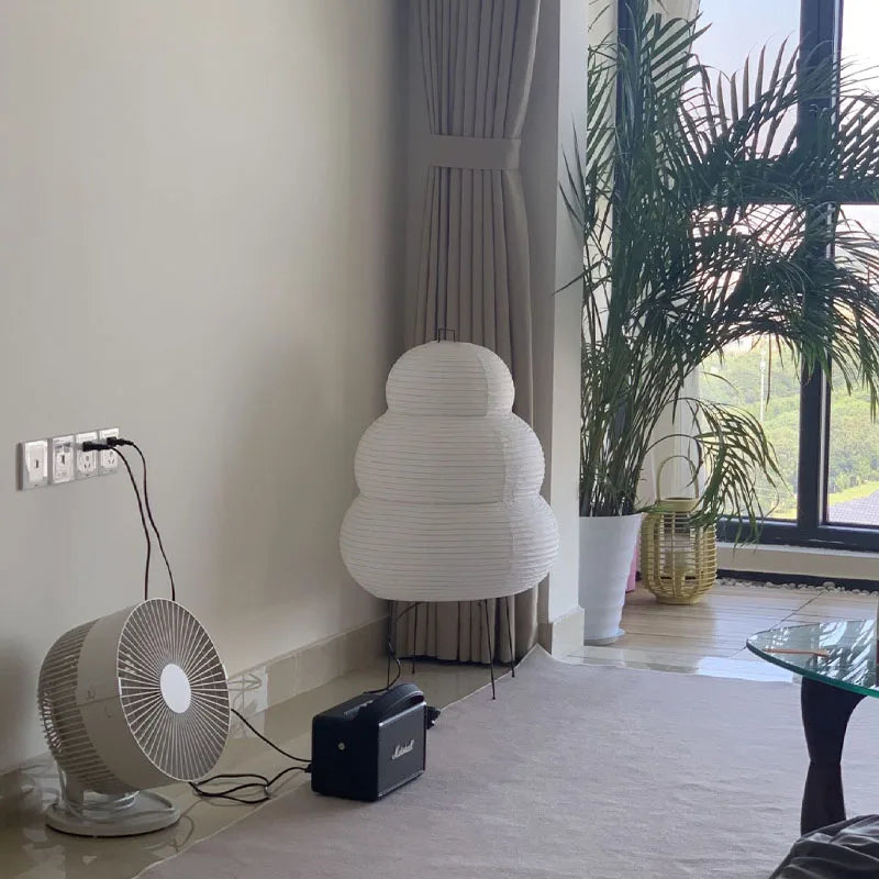 Japanese Style Floor Lamp | Dimmable Soft Ambient Lighting