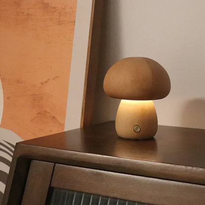 Mushroom Night Light | Rechargeable Table Lamp Touch Dimmable For Bedroom And Nursery