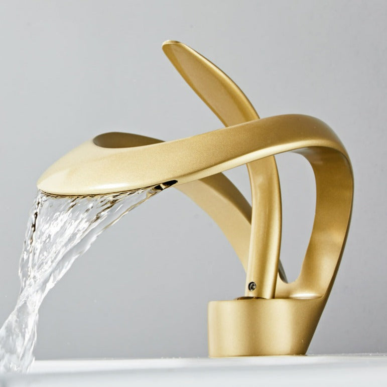 Designer Single Tap Handle Faucet | Abstract Water Spout