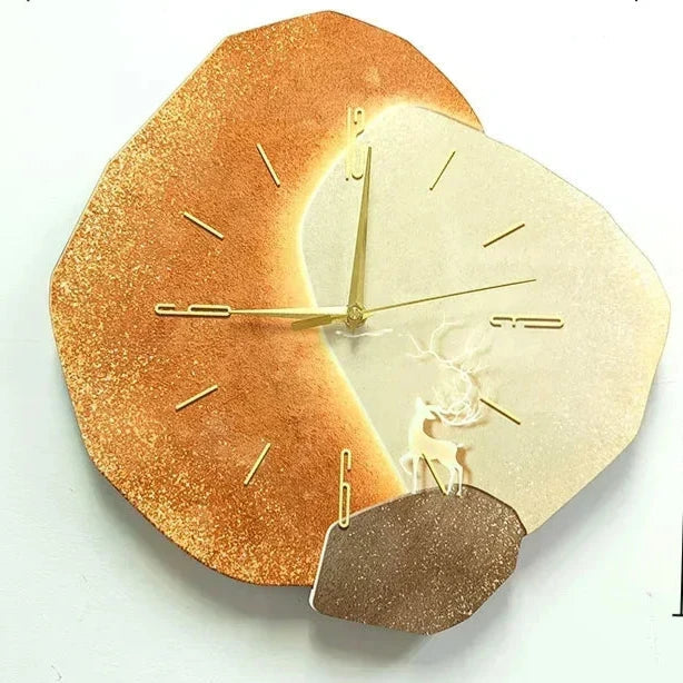 Modern Decorative Wall Clock | Silent Sweep With Ambient Backlight