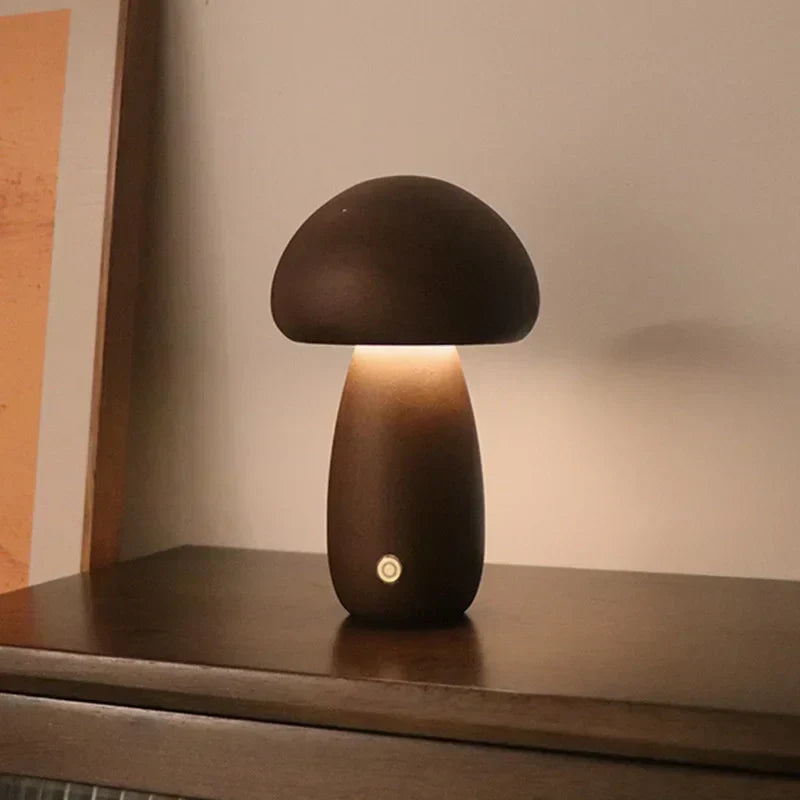 Mushroom Night Light | Rechargeable Table Lamp Touch Dimmable For Bedroom And Nursery
