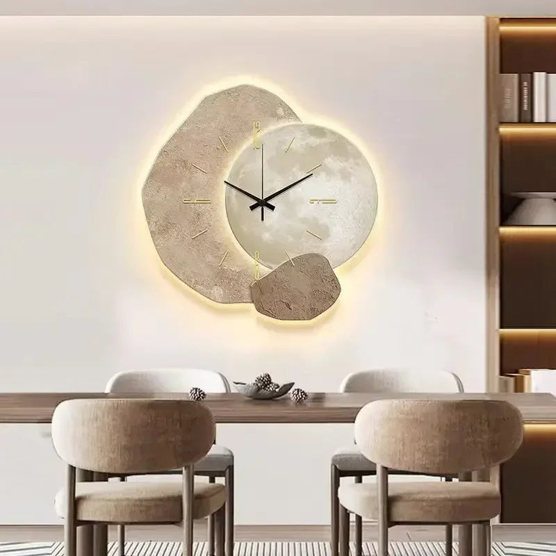 Modern Decorative Wall Clock | Silent Sweep With Ambient Backlight