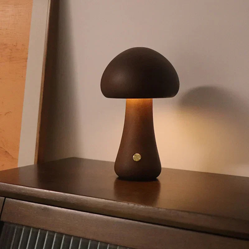 Mushroom Night Light | Rechargeable Table Lamp Touch Dimmable For Bedroom And Nursery