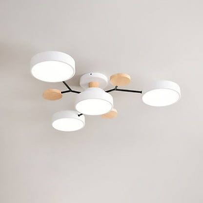 Scandinavian LED Semi Flush Ceiling Light