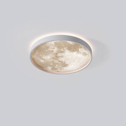 Nordic Moon Round LED Flush Mount Ceiling Light