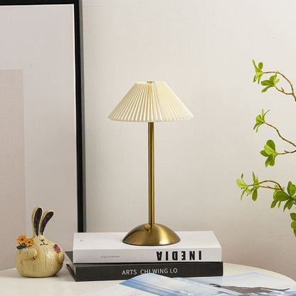 Scandinavian Rechargeable Pleated Table Lamp