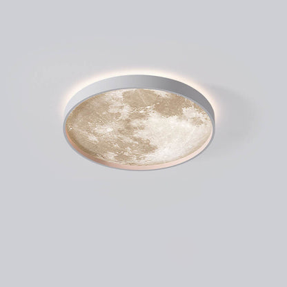 Nordic Moon Round LED Flush Mount Ceiling Light