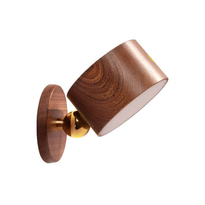 Wooden USB Touch LED Night Light Wall Sconce Lamp
