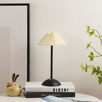 Scandinavian Rechargeable Pleated Table Lamp