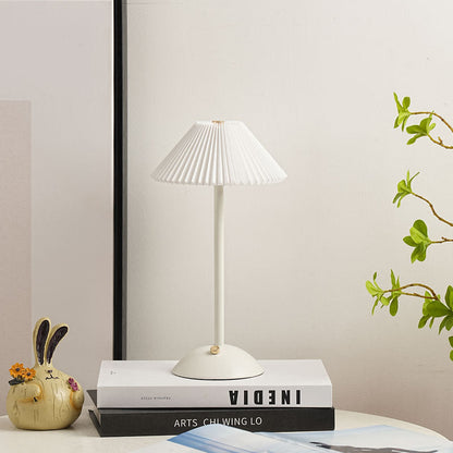 Scandinavian Rechargeable Pleated Table Lamp