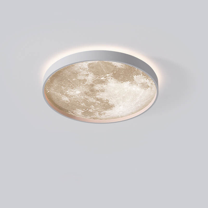 Nordic Moon Round LED Flush Mount Ceiling Light