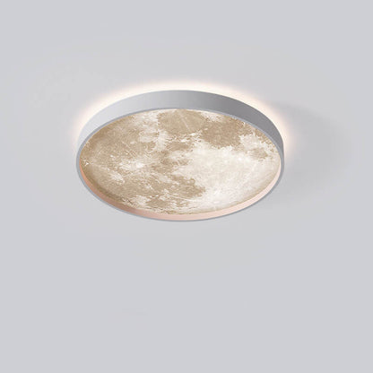 Nordic Moon Round LED Flush Mount Ceiling Light