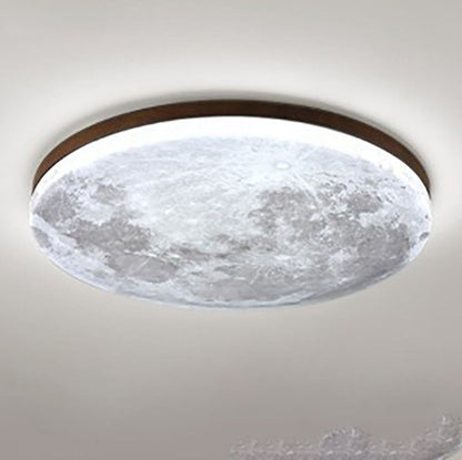 Nordic Minimalist Flush Mount Ceiling Light | Moon Round