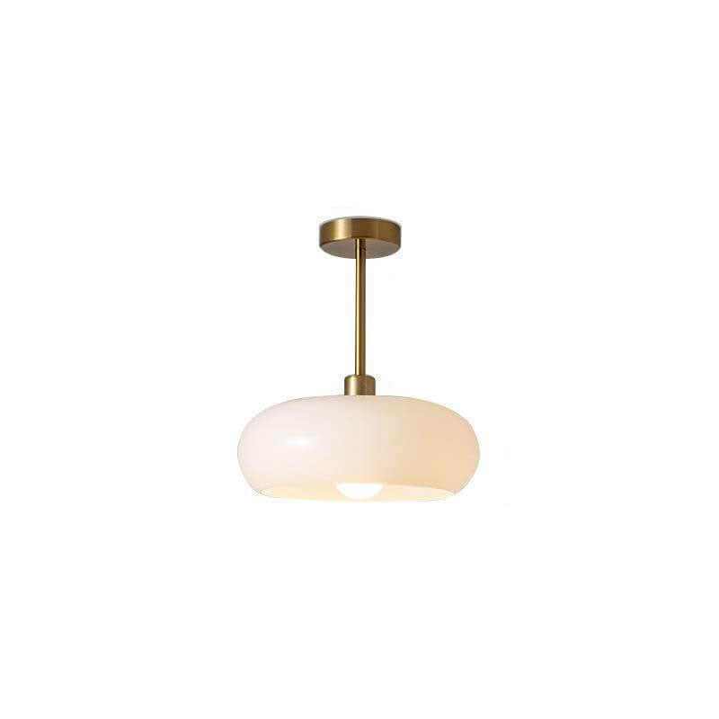 Modern Retro Round Glass Ceiling Flush Mount Light
