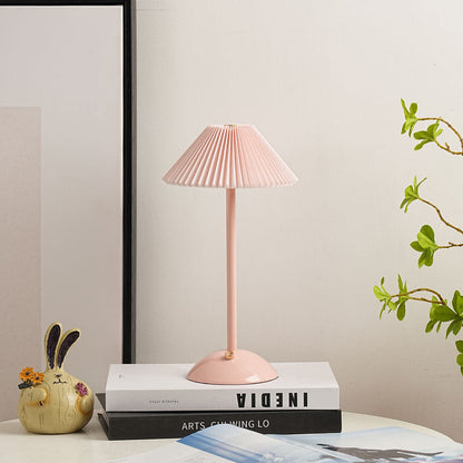 Scandinavian Rechargeable Pleated Table Lamp
