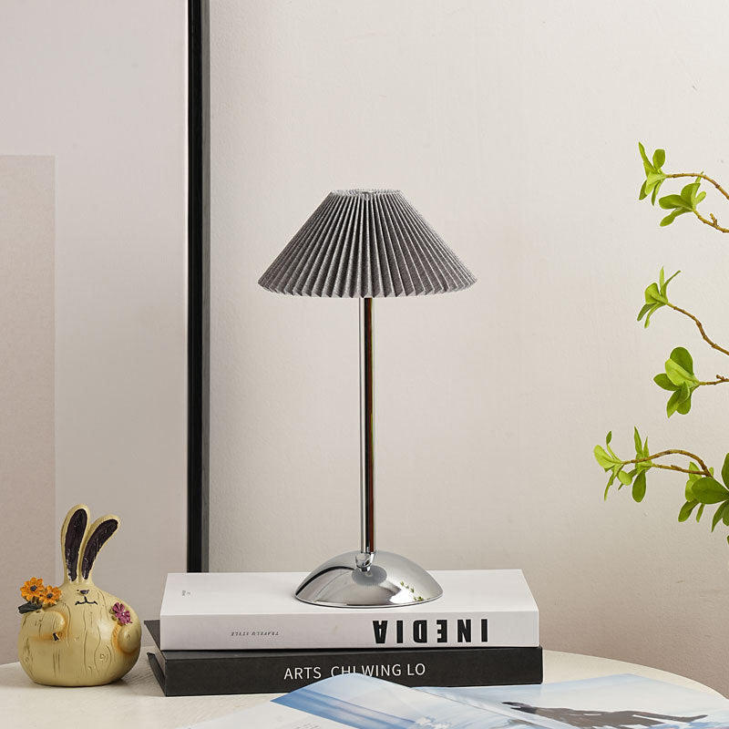 Scandinavian Rechargeable Pleated Table Lamp