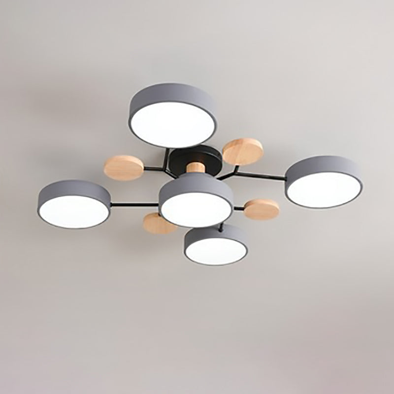 Scandinavian LED Semi Flush Ceiling Light
