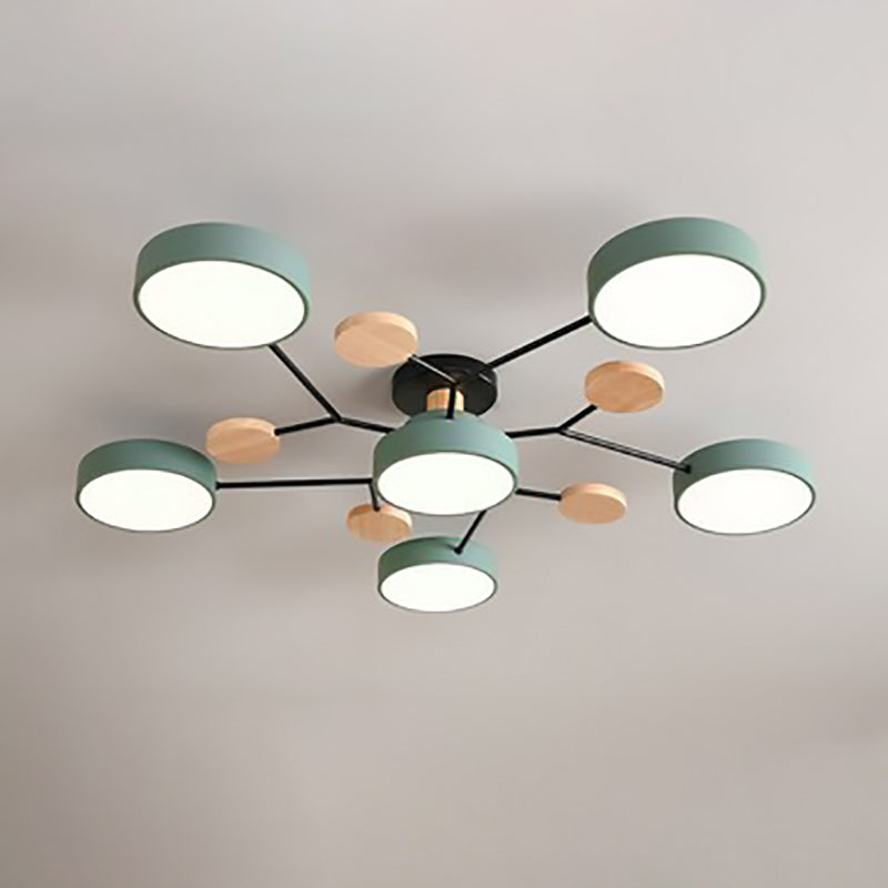 Scandinavian LED Semi Flush Ceiling Light