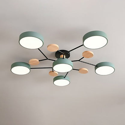 Scandinavian LED Semi Flush Ceiling Light