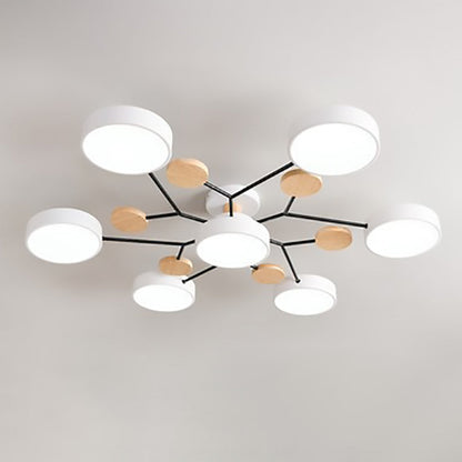 Scandinavian LED Semi Flush Ceiling Light