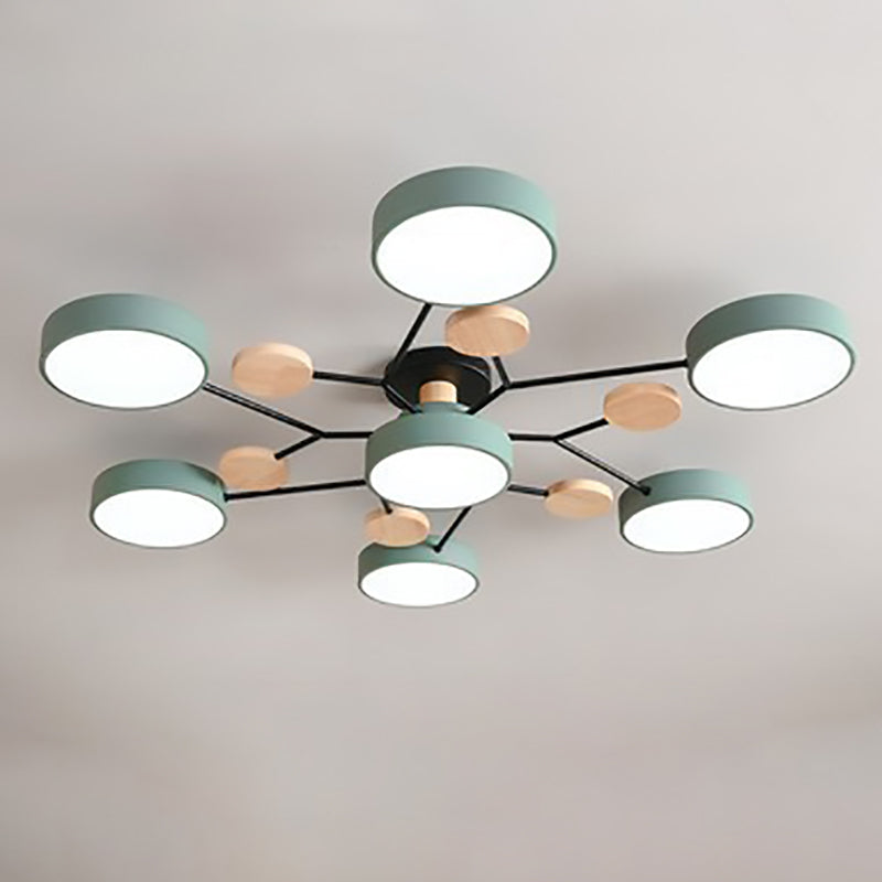 Scandinavian LED Semi Flush Ceiling Light