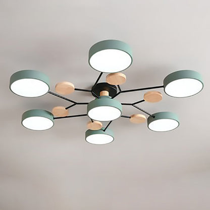 Scandinavian LED Semi Flush Ceiling Light