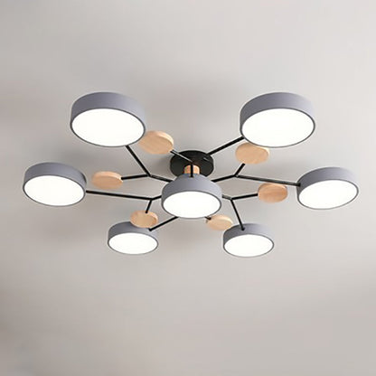 Scandinavian LED Semi Flush Ceiling Light