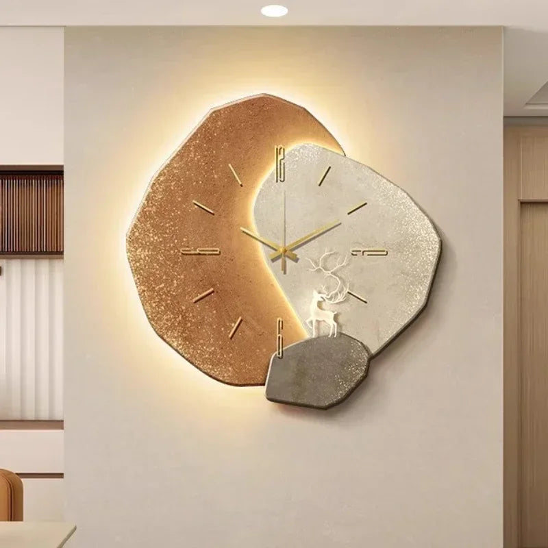 Modern Decorative Wall Clock | Silent Sweep With Ambient Backlight