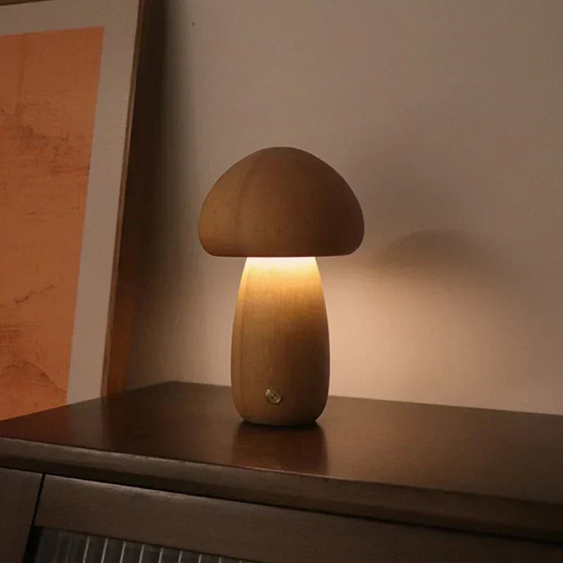 Mushroom Night Light | Rechargeable Table Lamp Touch Dimmable For Bedroom And Nursery