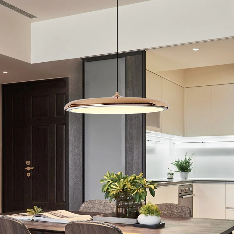Disc Pendant Light | Soft Diffused Lighting for Dining Table and Living Room