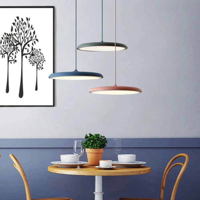 Disc Pendant Light | Soft Diffused Lighting for Dining Table and Living Room
