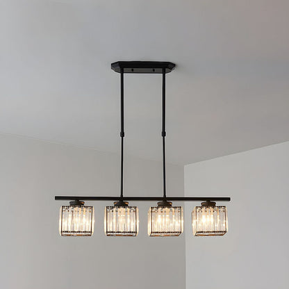 Linear Pendant Light | 3 Light Glass Shade