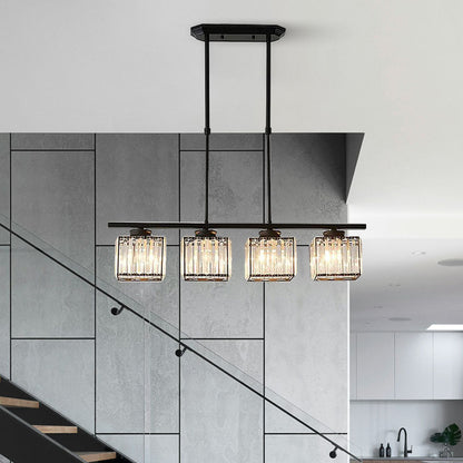 Linear Pendant Light | 3 Light Glass Shade