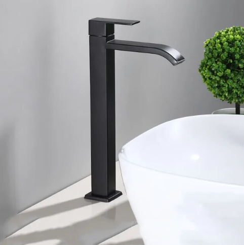 Tall Waterfall Basin Faucet Single Tap | Contemporary Vessel Sink