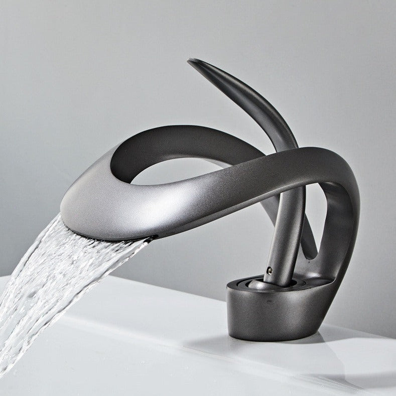 Designer Single Tap Handle Faucet | Abstract Water Spout