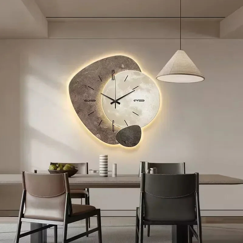 Modern Decorative Wall Clock | Silent Sweep With Ambient Backlight