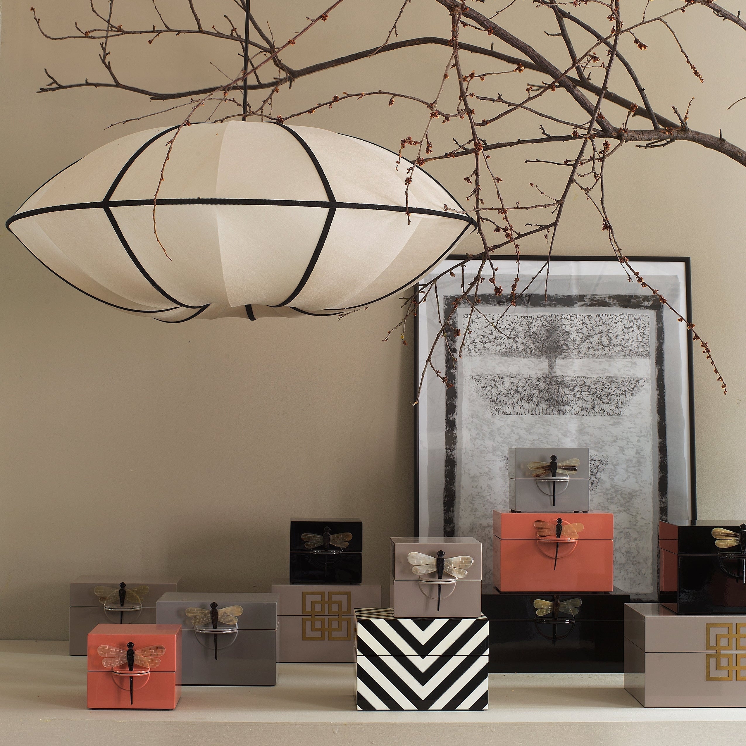 Japanese Lantern Pendant Light | Soft Ambient Lighting